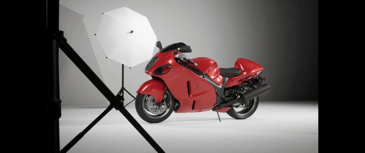 Concept showcase image for Endless Bike Run featuring a stylized highway and bike silhouette